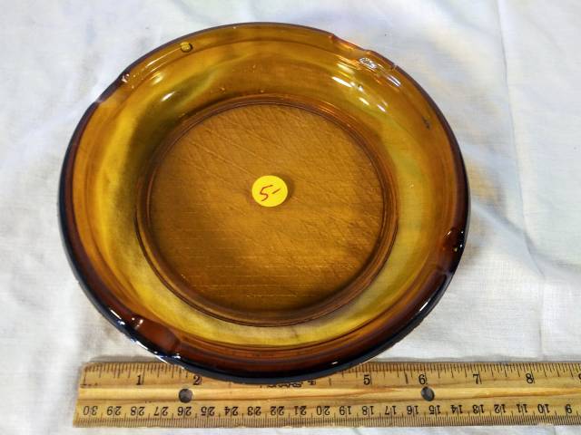 Vintage amber glass ashtray