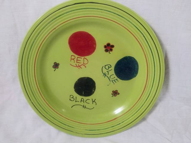 Hand painted plate