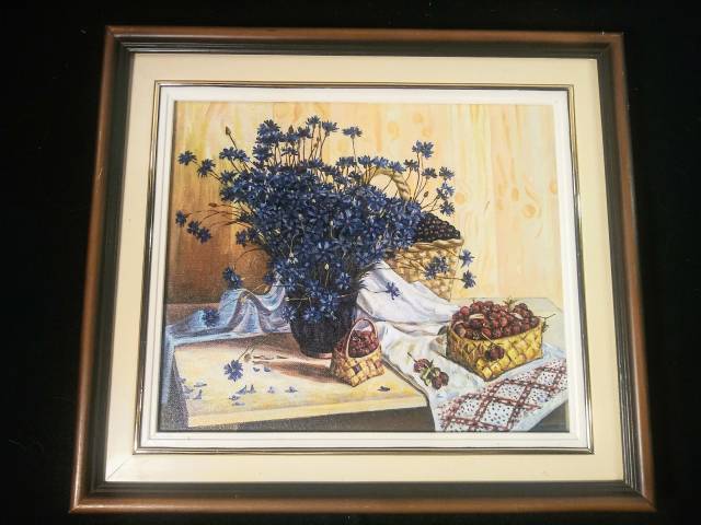 Flowers on a table painting