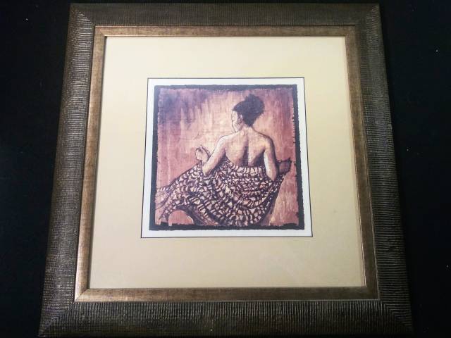 Woman with a towel painting