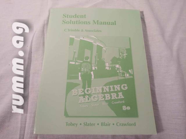 Beginning algebra student Solutions Book