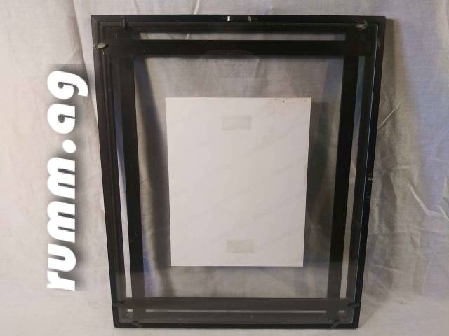 Glass and wood picture frame