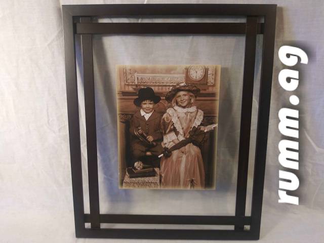 Glass and wood picture frame
